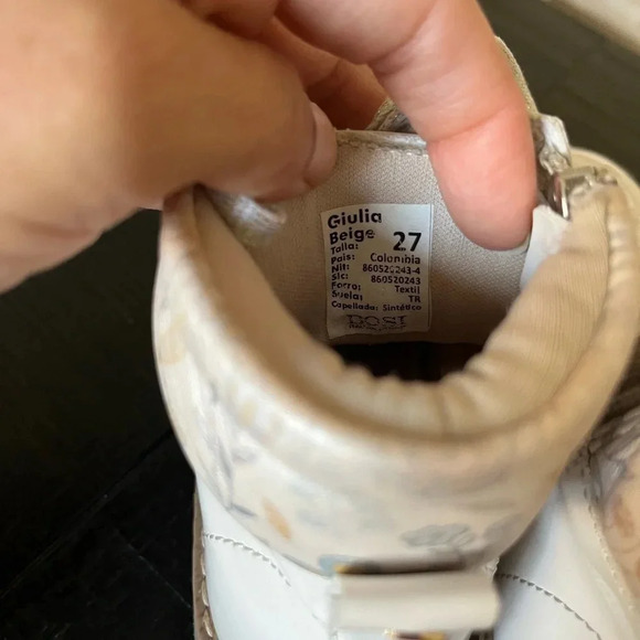 BOSI Floral Girls lace up boots Fall SZ 10 - Picture 4 of 5